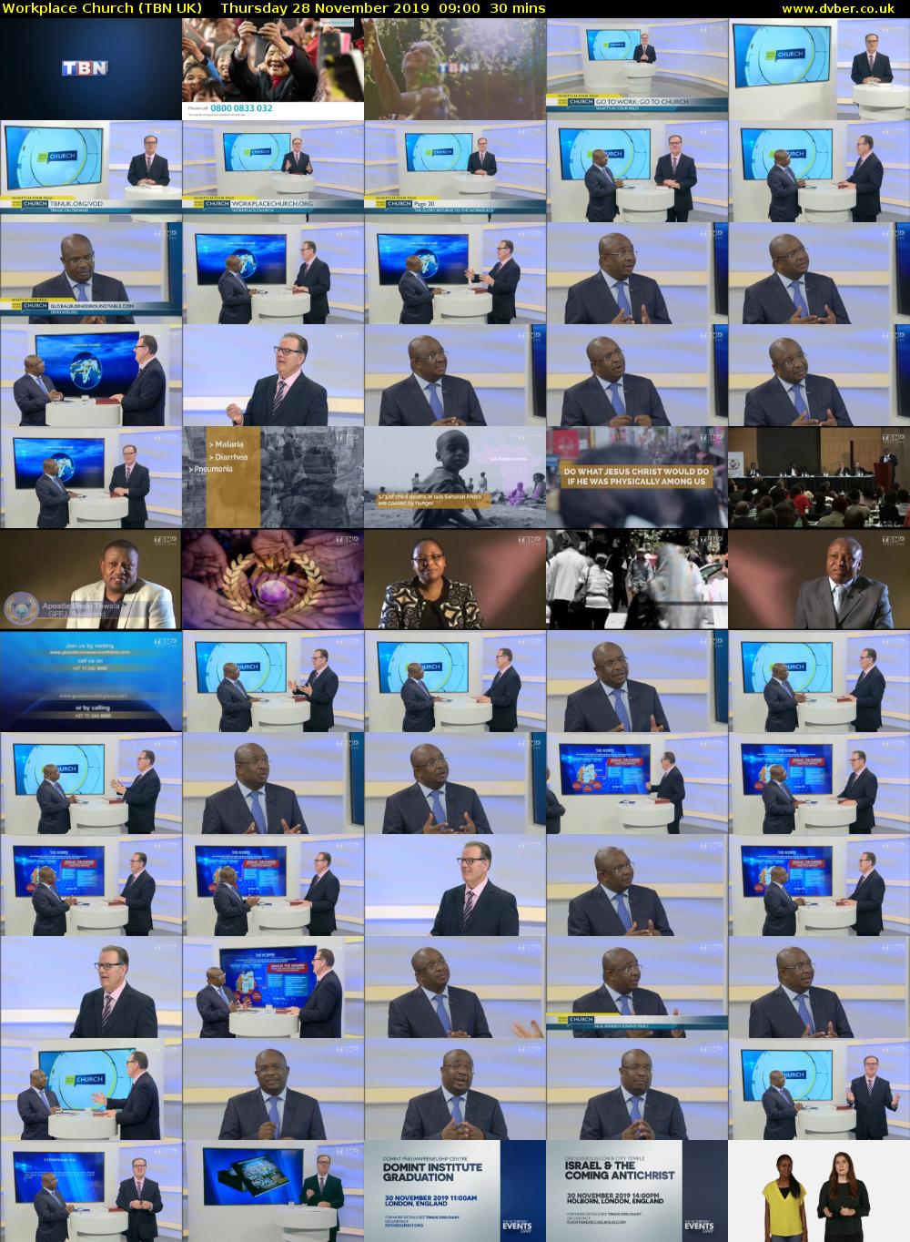 Workplace Church (TBN UK) Thursday 28 November 2019 09:00 - 09:30