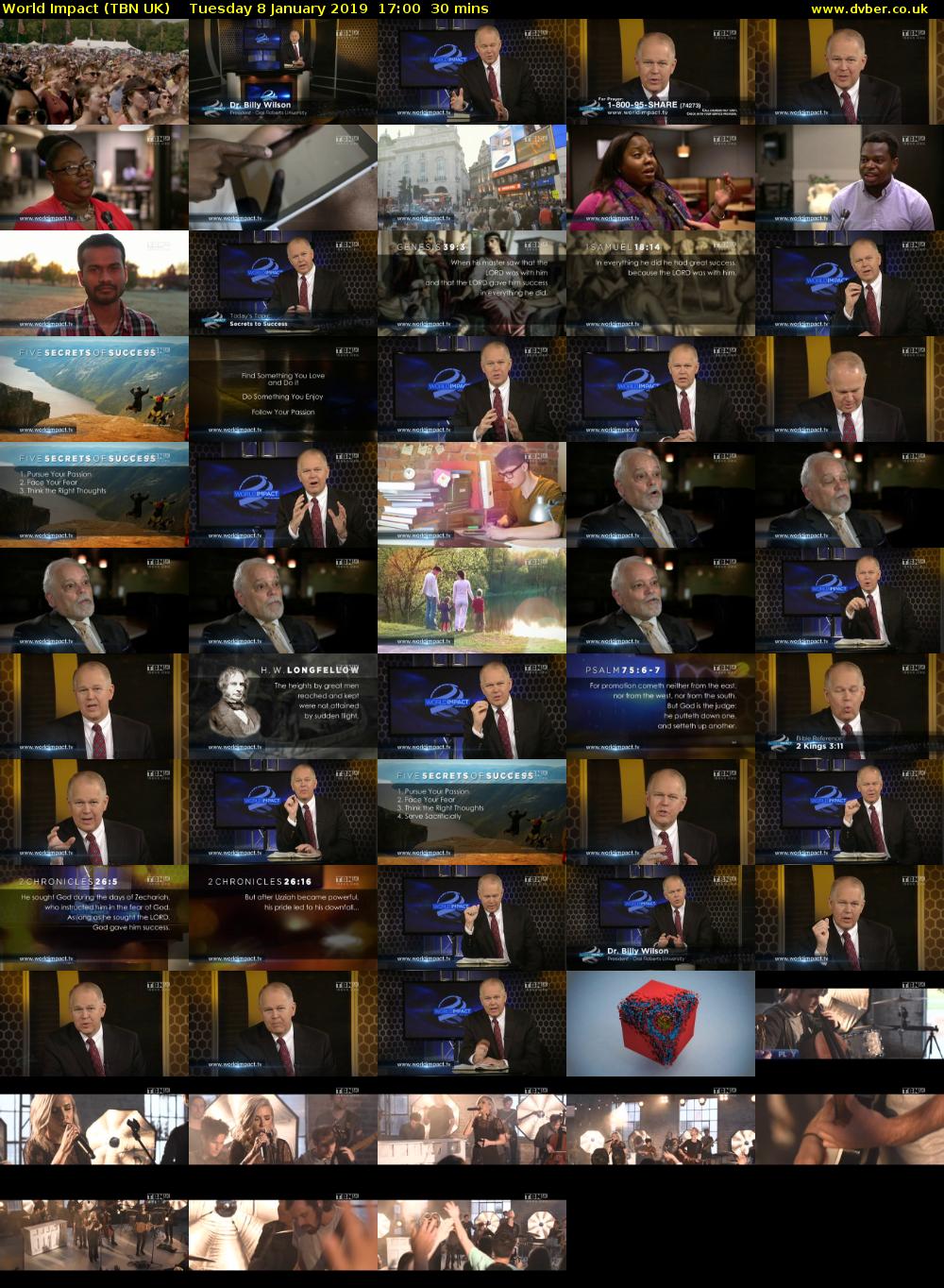 World Impact (TBN UK) Tuesday 8 January 2019 17:00 - 17:30