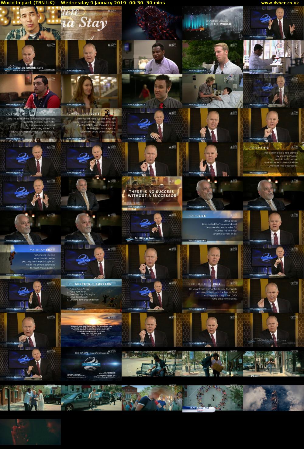 World Impact (TBN UK) Wednesday 9 January 2019 00:30 - 01:00