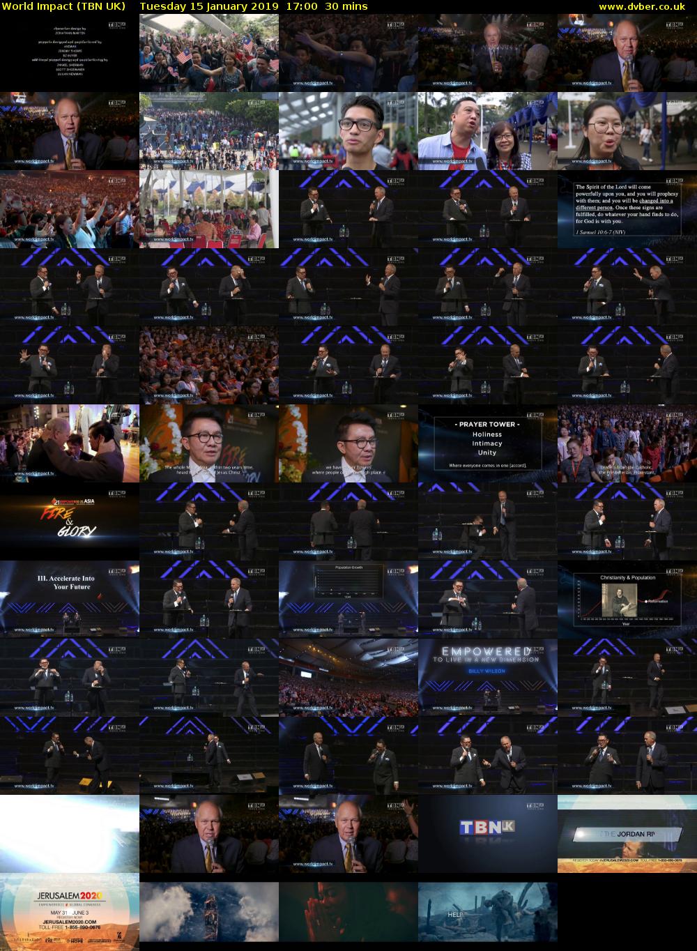 World Impact (TBN UK) Tuesday 15 January 2019 17:00 - 17:30