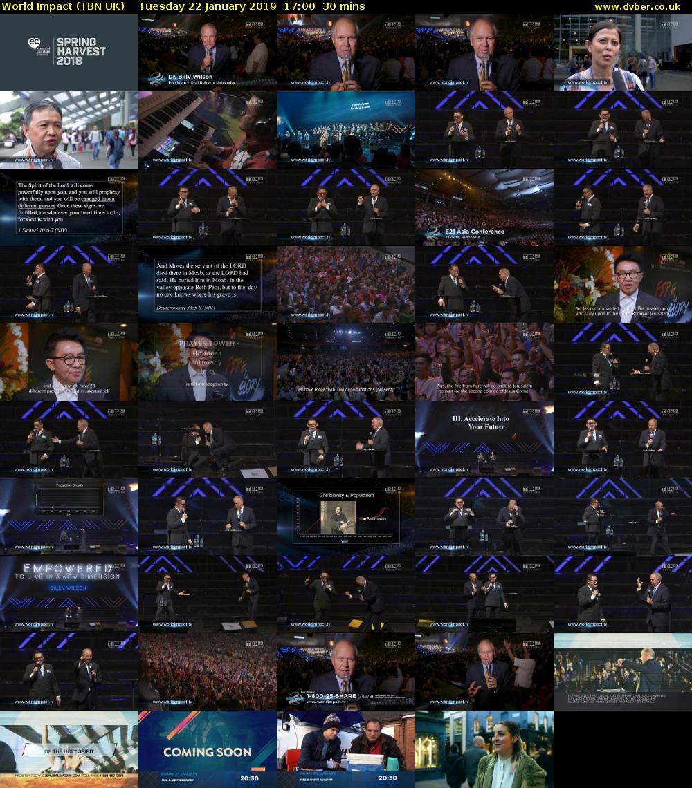 World Impact (TBN UK) Tuesday 22 January 2019 17:00 - 17:30