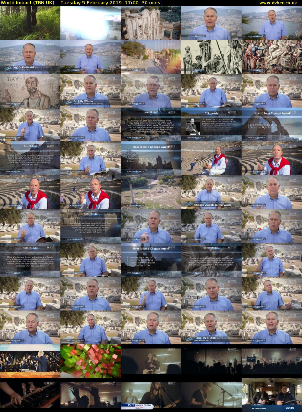 World Impact (TBN UK) Tuesday 5 February 2019 17:00 - 17:30