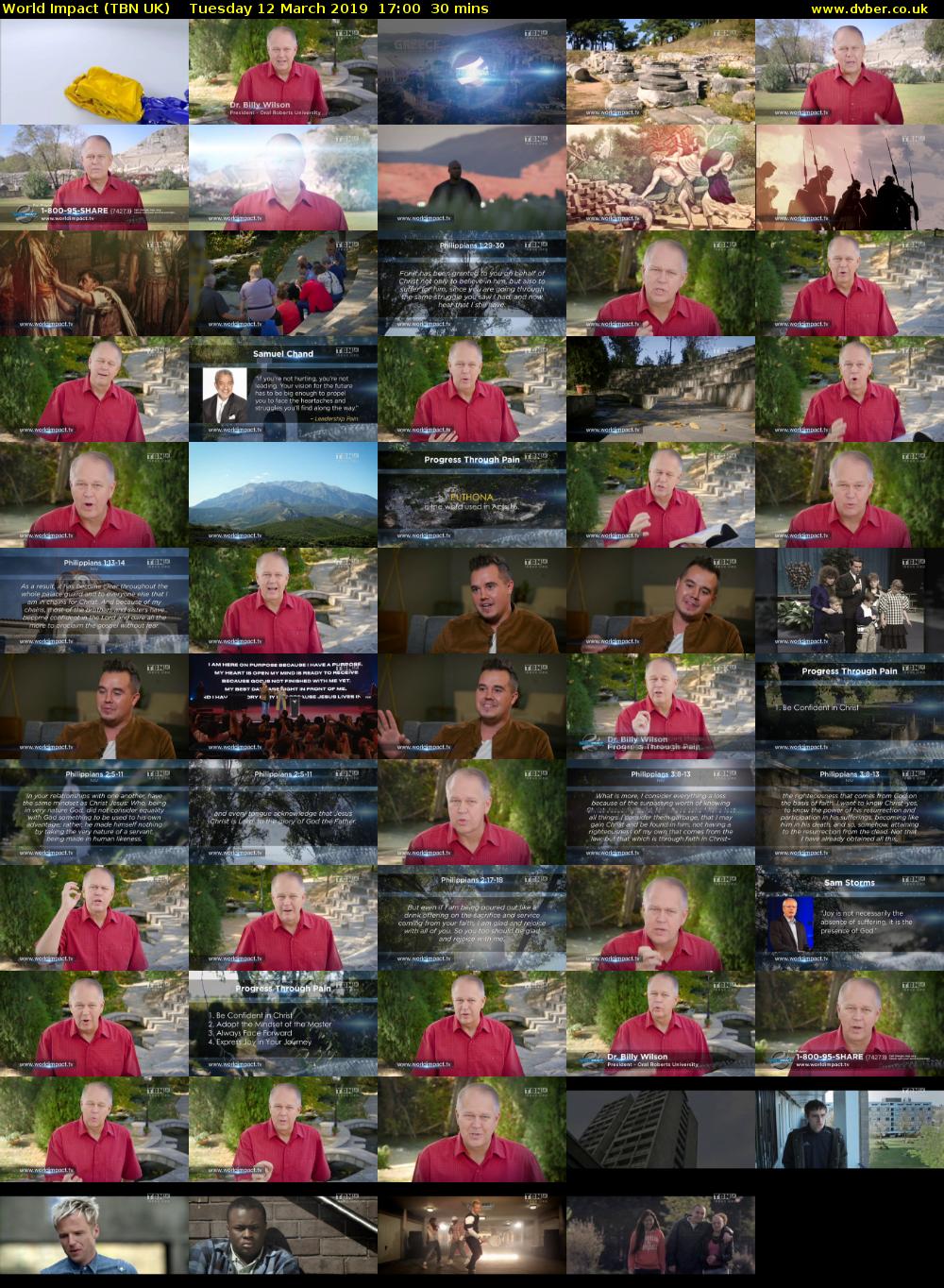 World Impact (TBN UK) Tuesday 12 March 2019 17:00 - 17:30