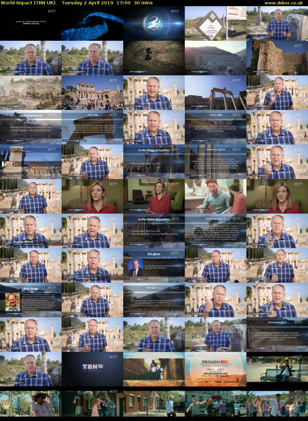 World Impact (TBN UK) Tuesday 2 April 2019 17:00 - 17:30