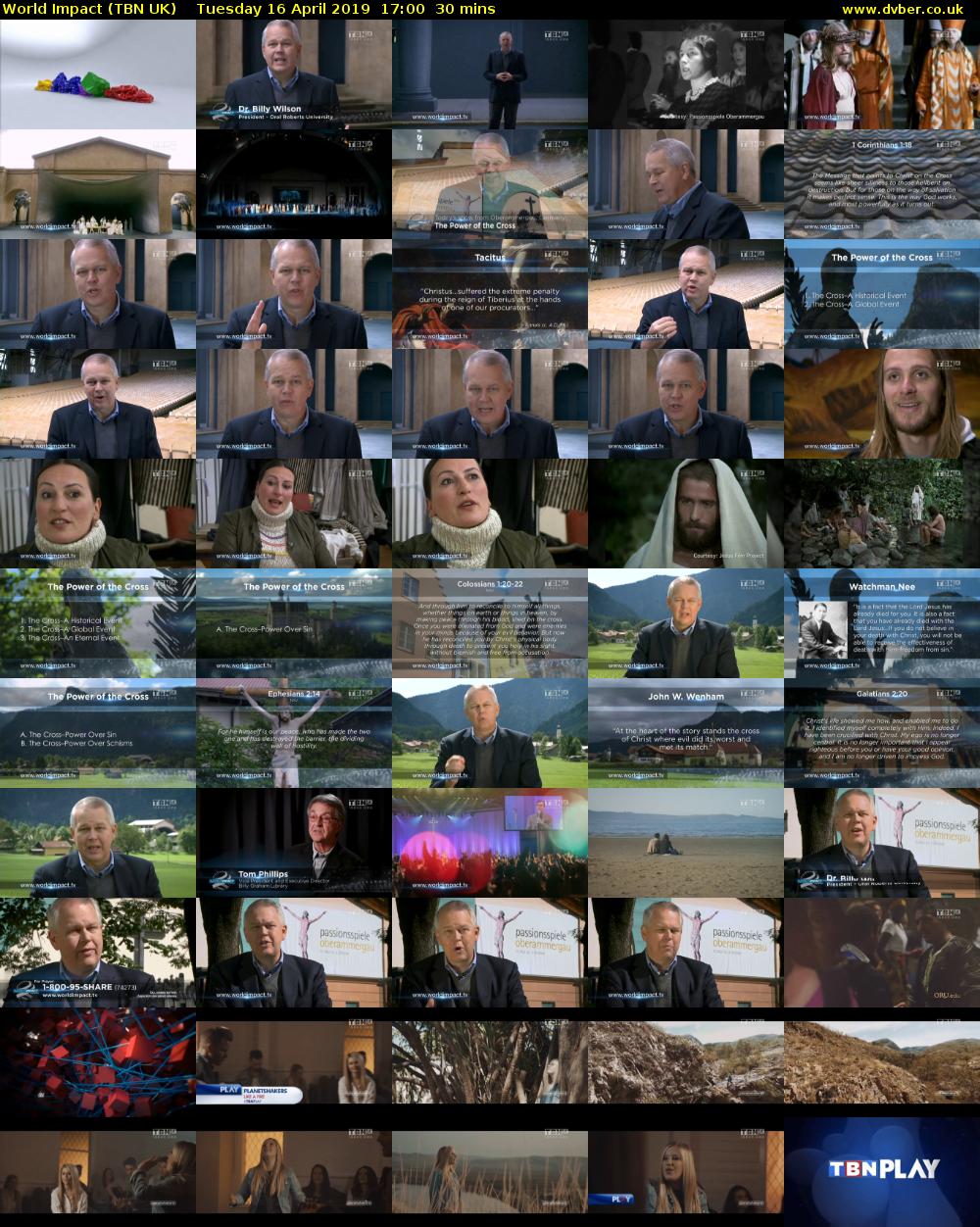 World Impact (TBN UK) Tuesday 16 April 2019 17:00 - 17:30