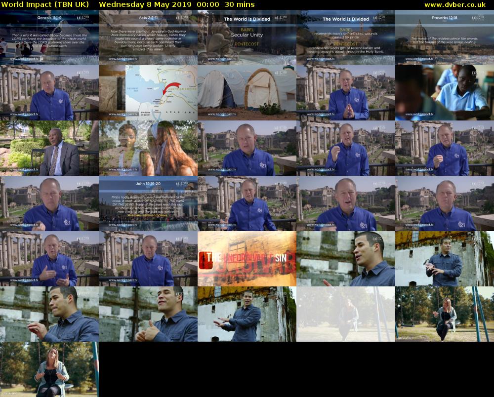 World Impact (TBN UK) Wednesday 8 May 2019 00:00 - 00:30