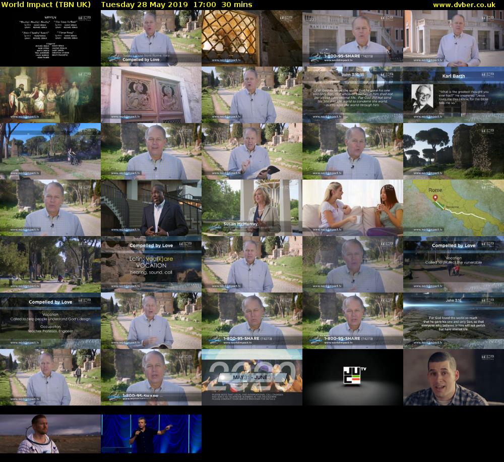 World Impact (TBN UK) Tuesday 28 May 2019 17:00 - 17:30