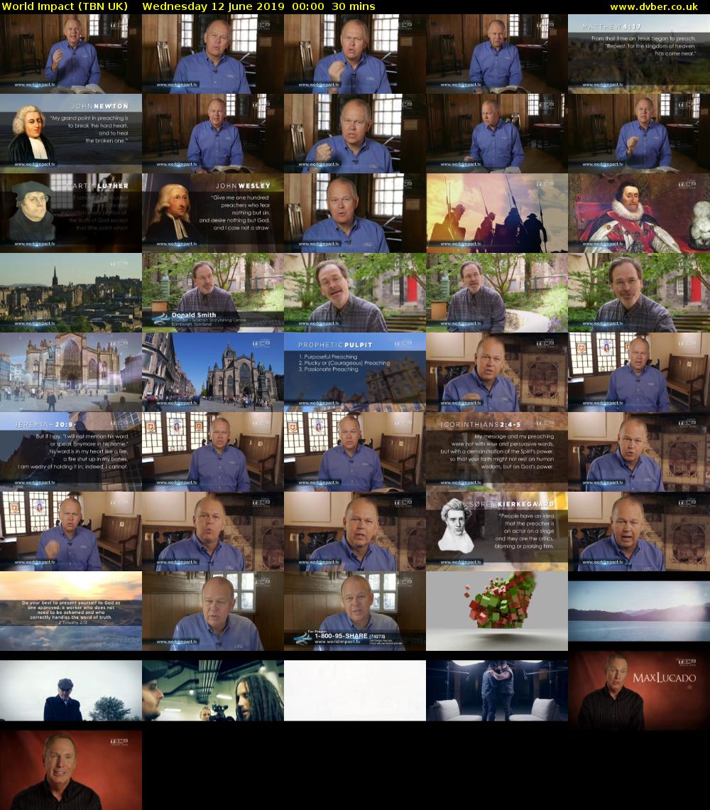 World Impact (TBN UK) Wednesday 12 June 2019 00:00 - 00:30