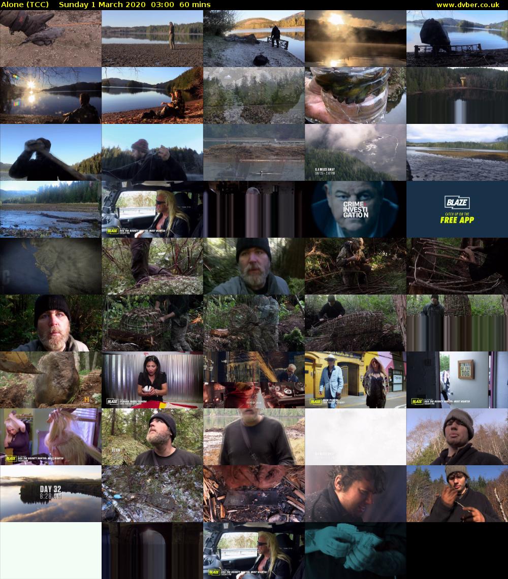 Alone (TCC) Sunday 1 March 2020 03:00 - 04:00