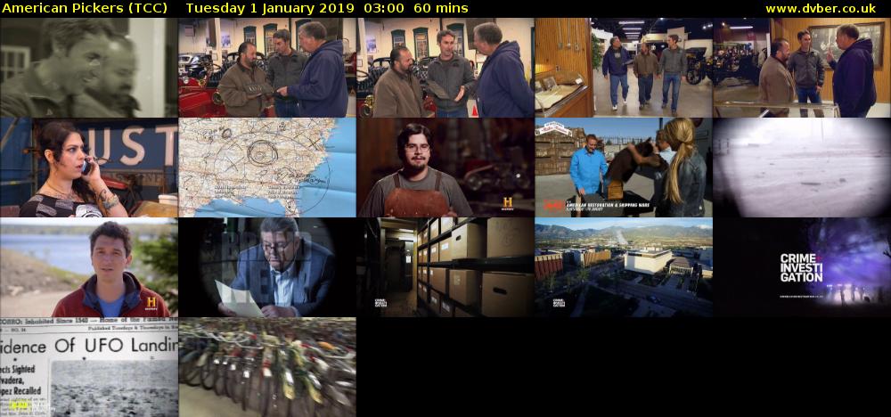 American Pickers (TCC) Tuesday 1 January 2019 03:00 - 04:00