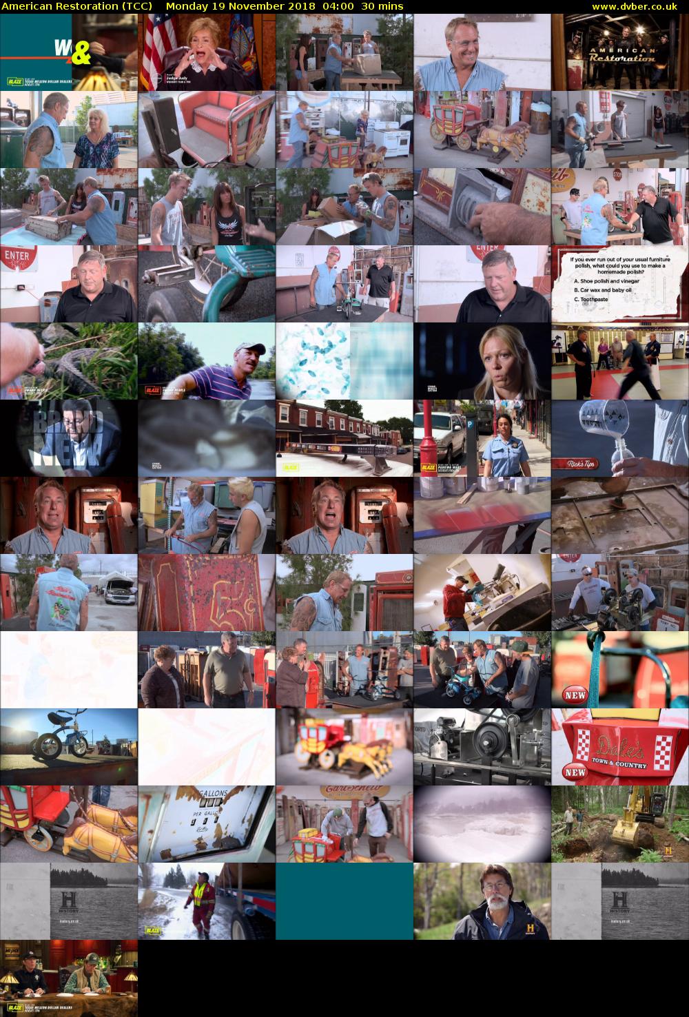 American Restoration (TCC) Monday 19 November 2018 04:00 - 04:30