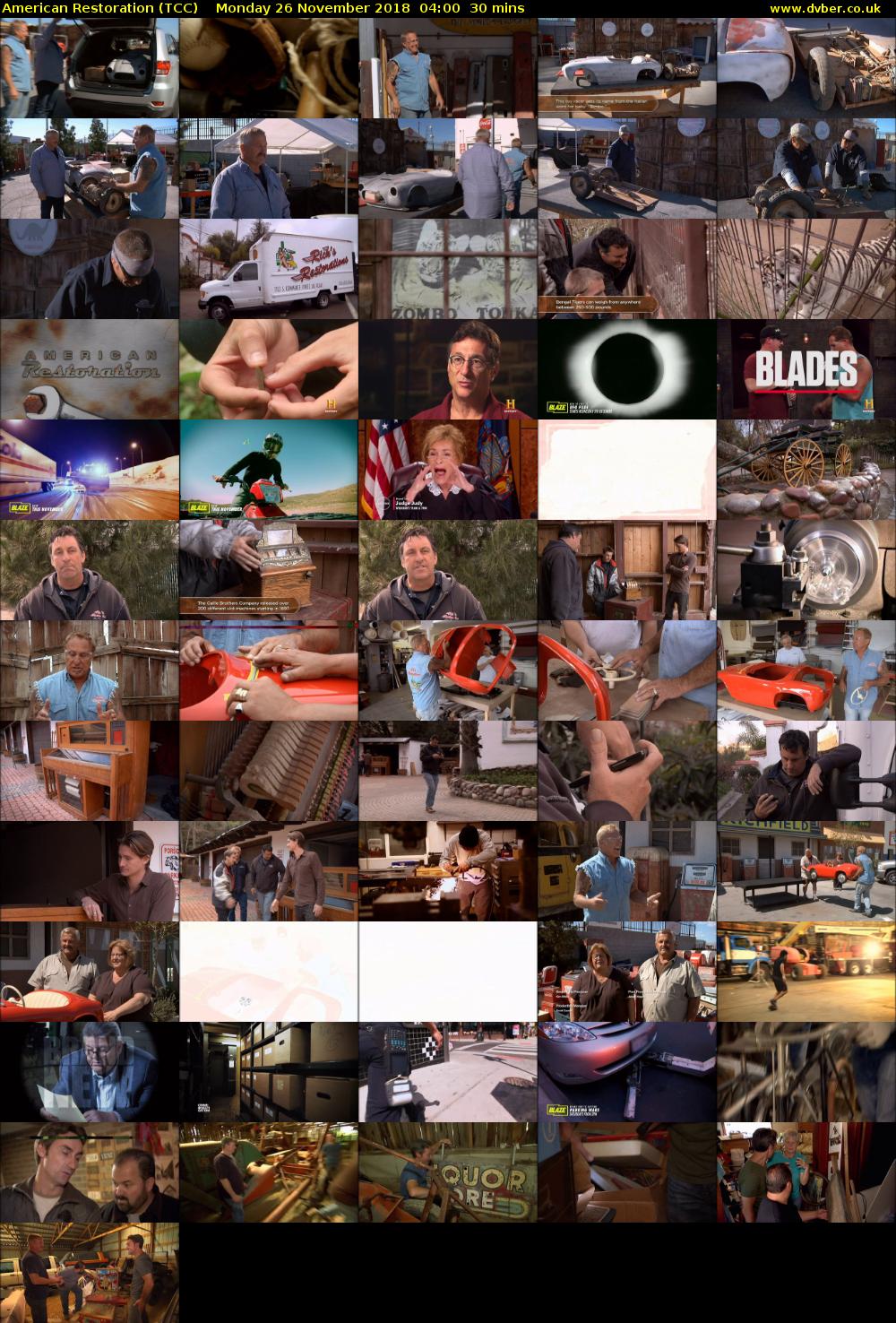 American Restoration (TCC) Monday 26 November 2018 04:00 - 04:30