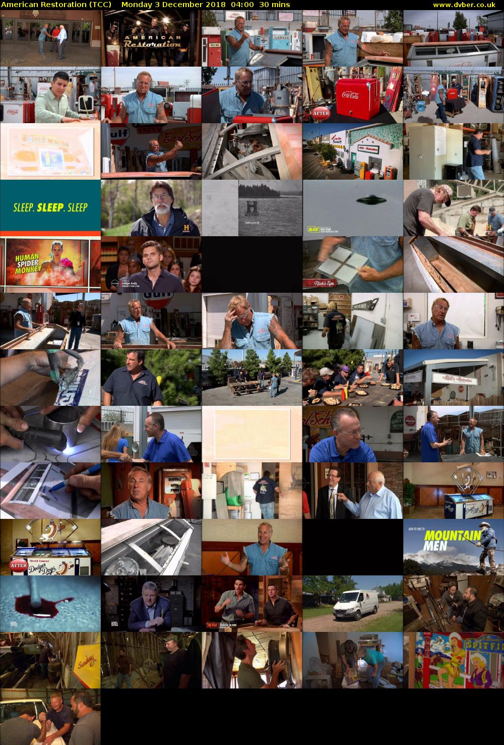 American Restoration (TCC) Monday 3 December 2018 04:00 - 04:30