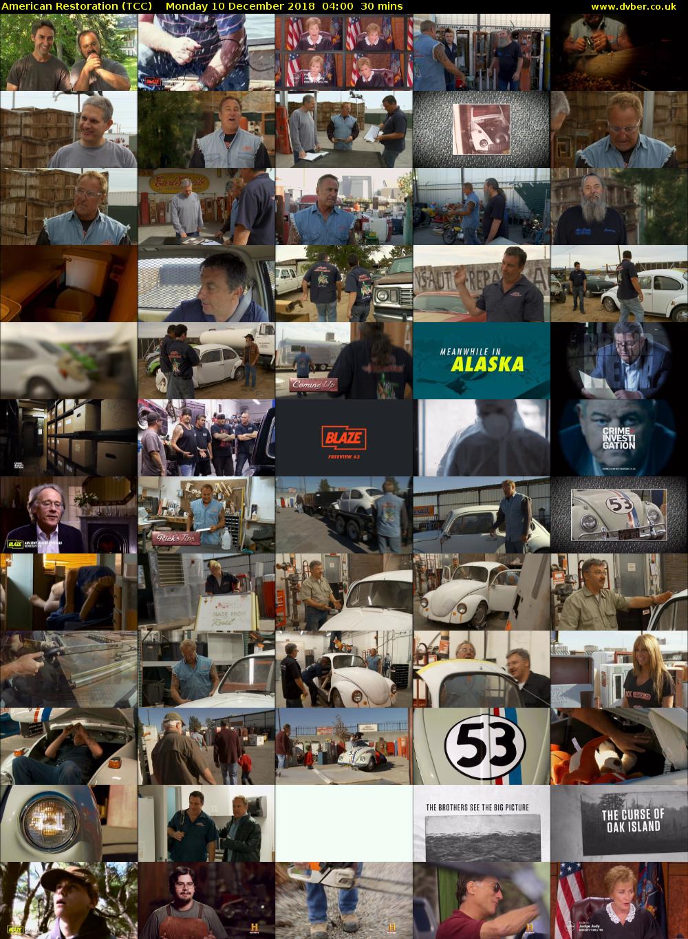 American Restoration (TCC) Monday 10 December 2018 04:00 - 04:30