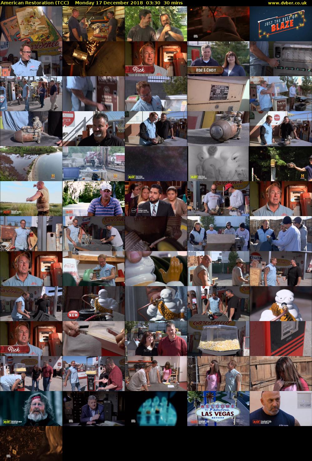 American Restoration (TCC) Monday 17 December 2018 03:30 - 04:00