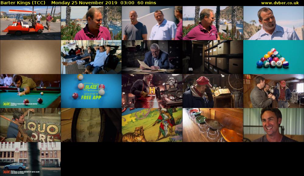 Barter Kings (TCC) Monday 25 November 2019 03:00 - 04:00