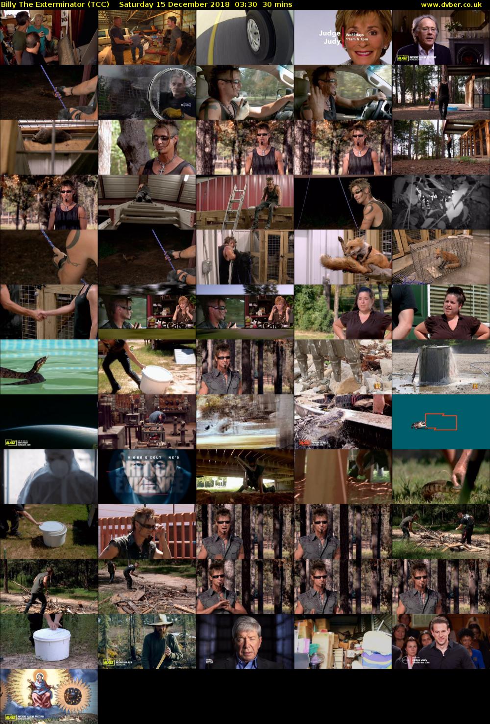 Billy The Exterminator (TCC) Saturday 15 December 2018 03:30 - 04:00