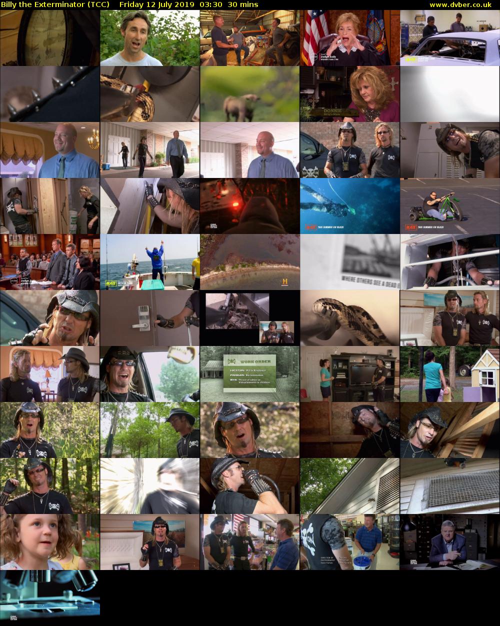 Billy the Exterminator (TCC) Friday 12 July 2019 03:30 - 04:00