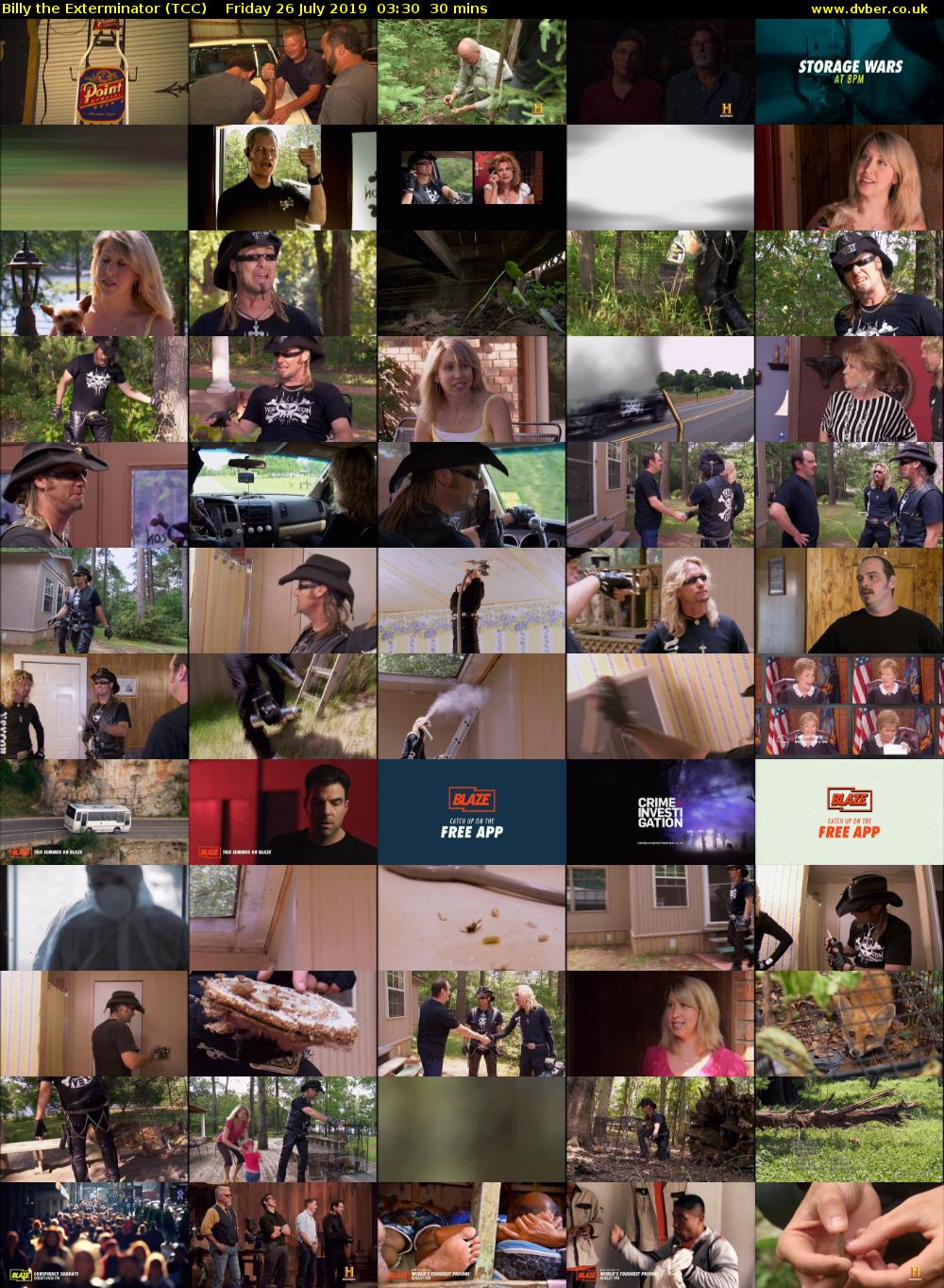 Billy the Exterminator (TCC) Friday 26 July 2019 03:30 - 04:00