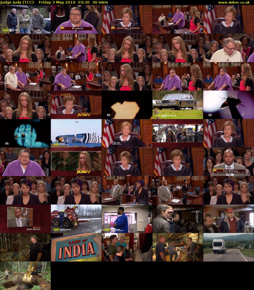 Judge Judy (TCC) Friday 3 May 2019 03:30 - 04:00