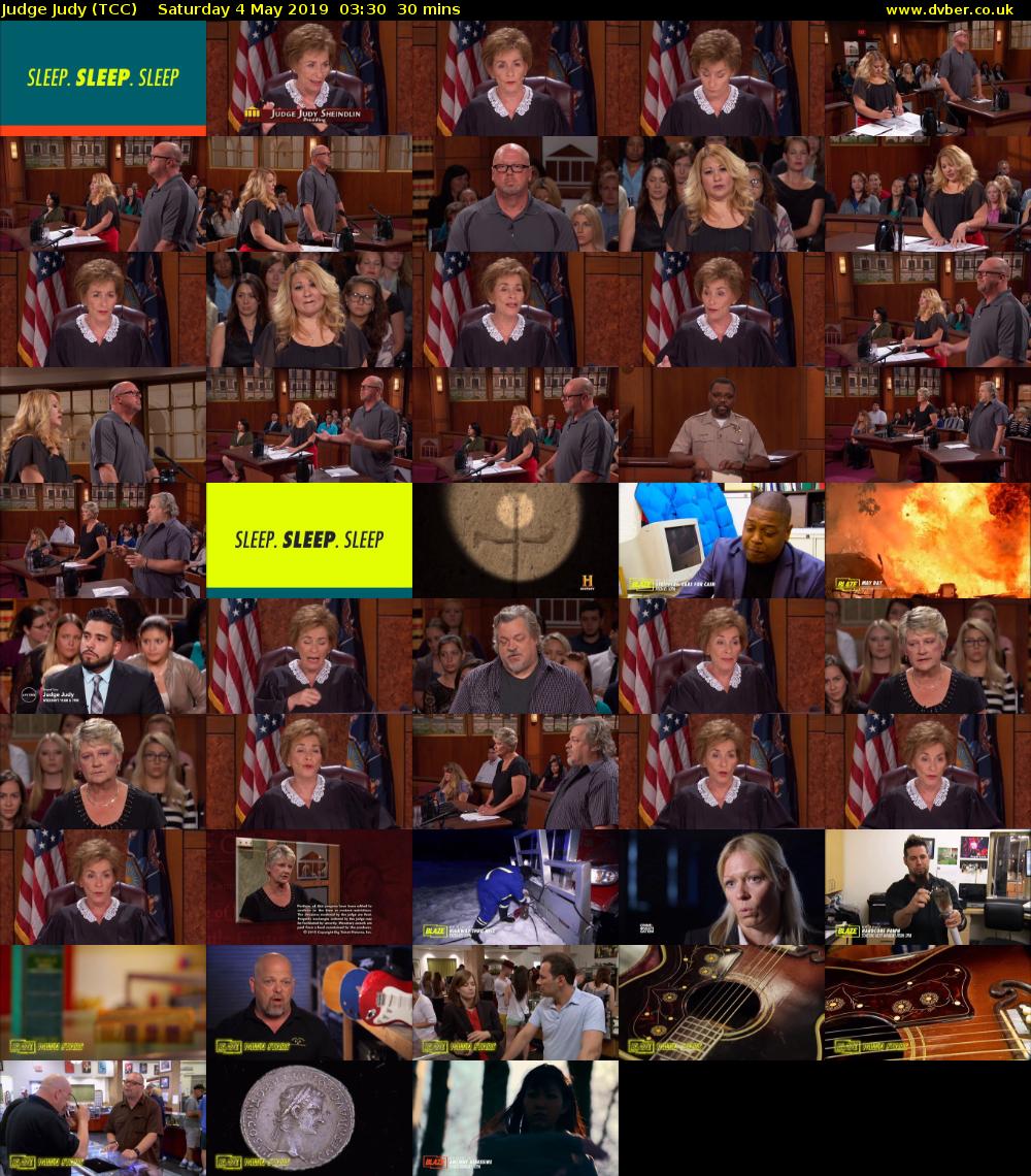 Judge Judy (TCC) Saturday 4 May 2019 03:30 - 04:00