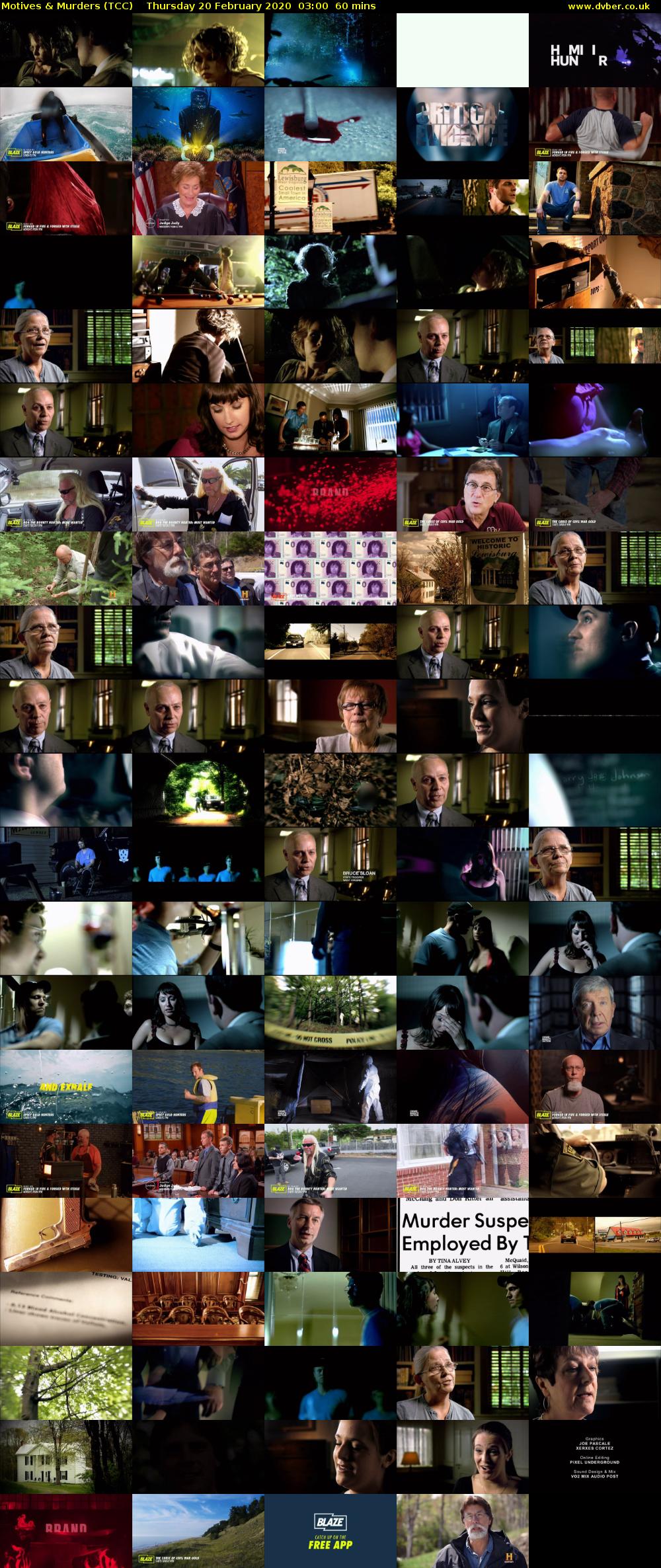 Motives & Murders (TCC) Thursday 20 February 2020 03:00 - 04:00