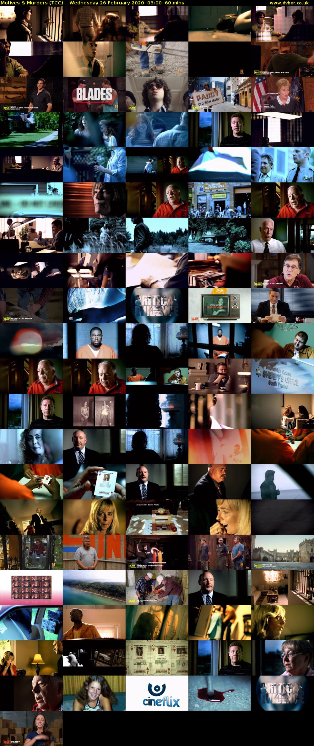 Motives & Murders (TCC) Wednesday 26 February 2020 03:00 - 04:00