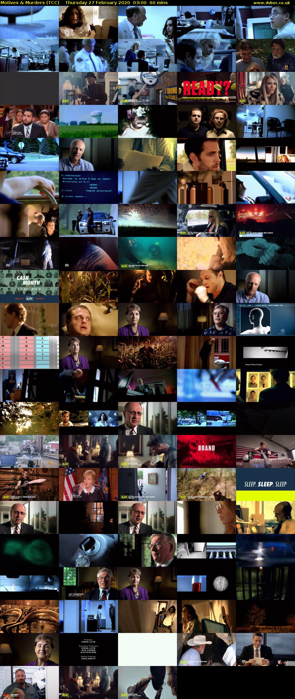 Motives & Murders (TCC) Thursday 27 February 2020 03:00 - 04:00