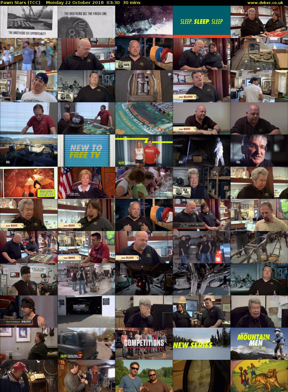 Pawn Stars (TCC) Monday 22 October 2018 03:30 - 04:00