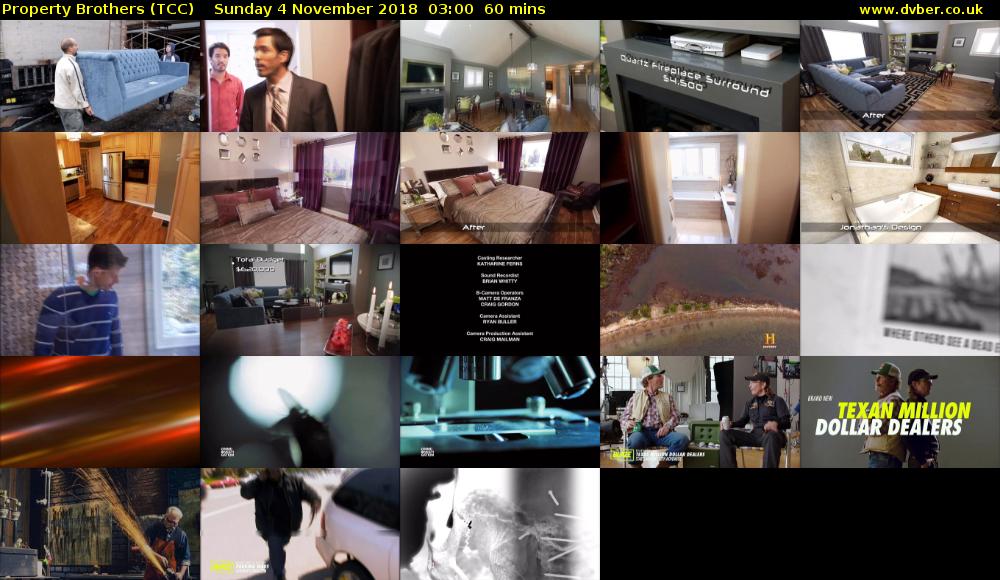 Property Brothers (TCC) Sunday 4 November 2018 03:00 - 04:00