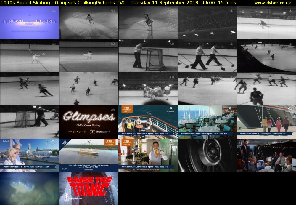 1940s Speed Skating - Glimpses (TalkingPictures TV) Tuesday 11 September 2018 09:00 - 09:15