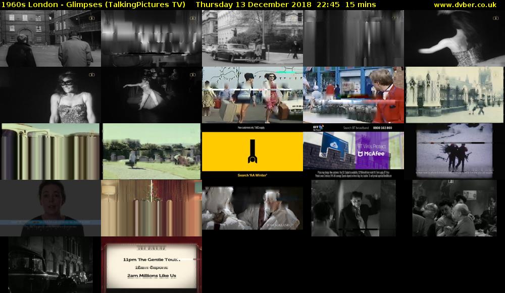 1960s London - Glimpses (TalkingPictures TV) Thursday 13 December 2018 22:45 - 23:00