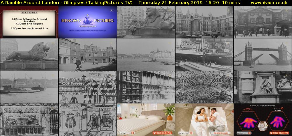A Ramble Around London - Glimpses (TalkingPictures TV) Thursday 21 February 2019 16:20 - 16:30