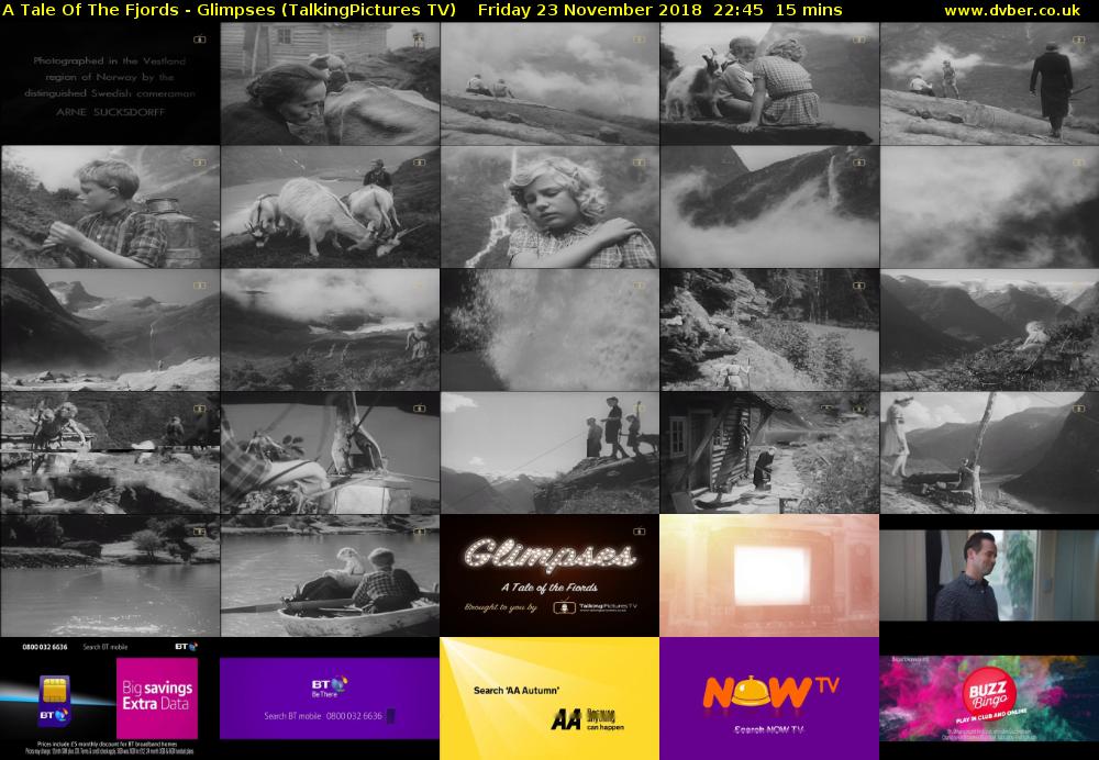 A Tale Of The Fjords - Glimpses (TalkingPictures TV) Friday 23 November 2018 22:45 - 23:00