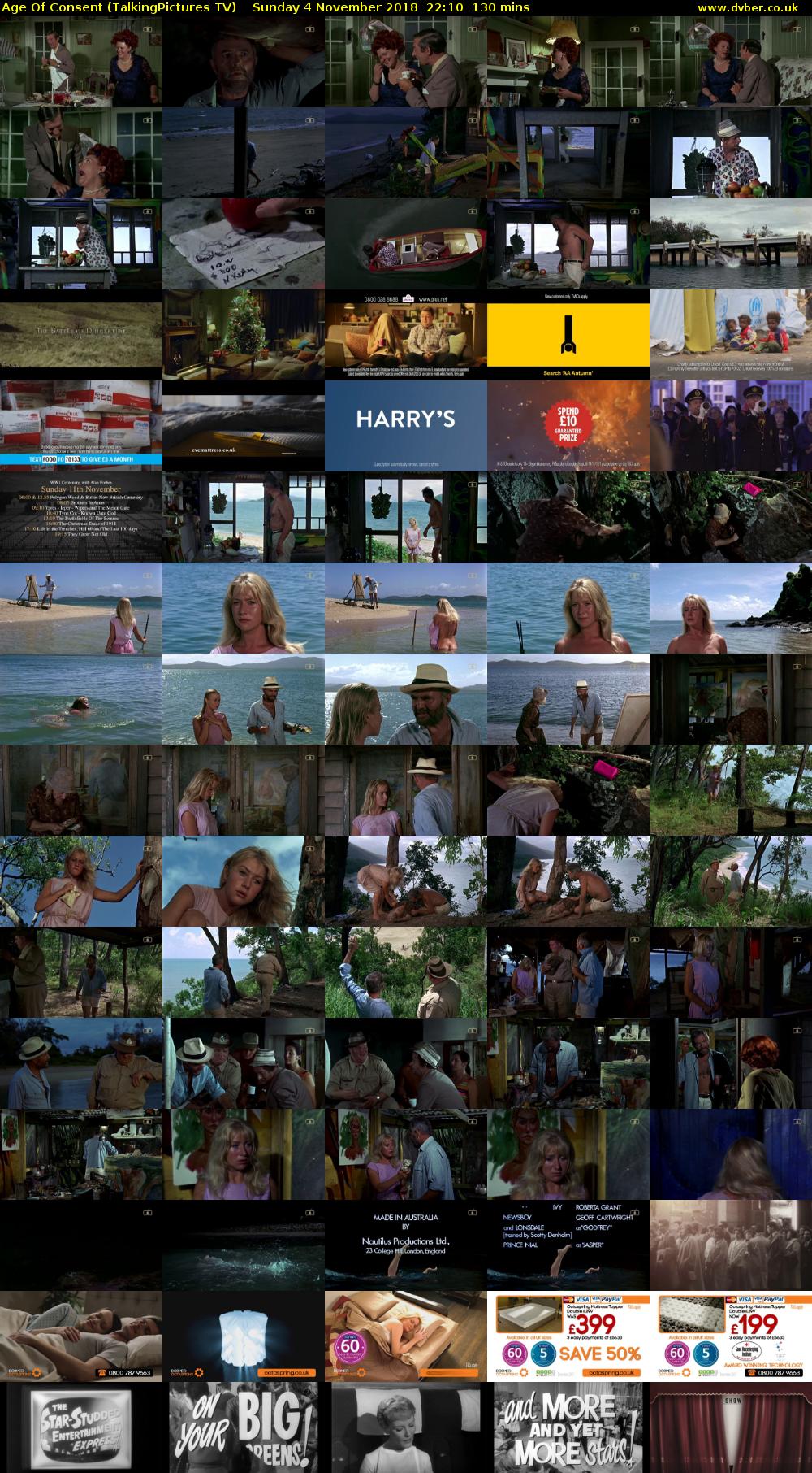 Age Of Consent (TalkingPictures TV) Sunday 4 November 2018 22:10 - 00:20