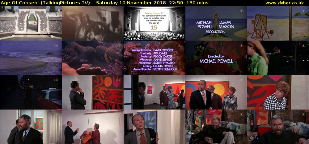 Age Of Consent (TalkingPictures TV) Saturday 10 November 2018 22:50 - 01:00