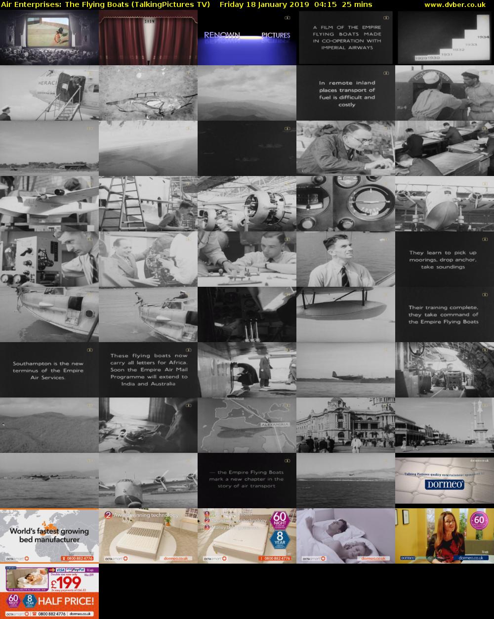 Air Enterprises: The Flying Boats (TalkingPictures TV) Friday 18 January 2019 04:15 - 04:40