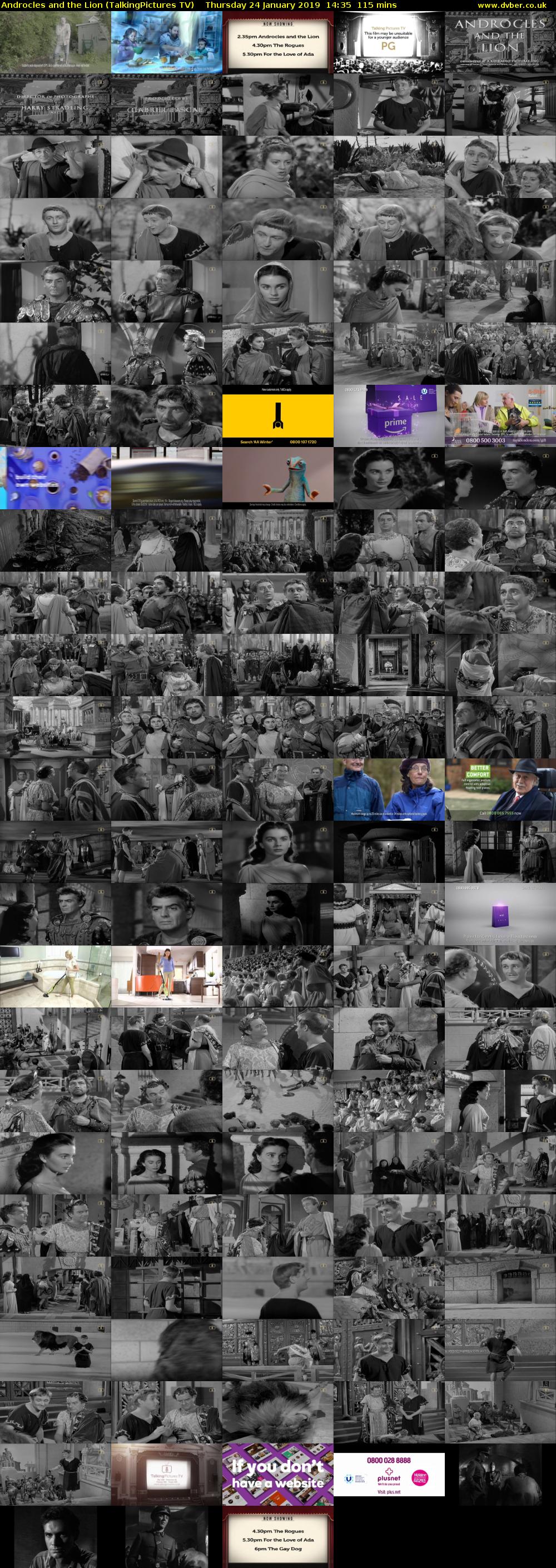 Androcles and The Lion (TalkingPictures TV) Thursday 24 January 2019 14:35 - 16:30