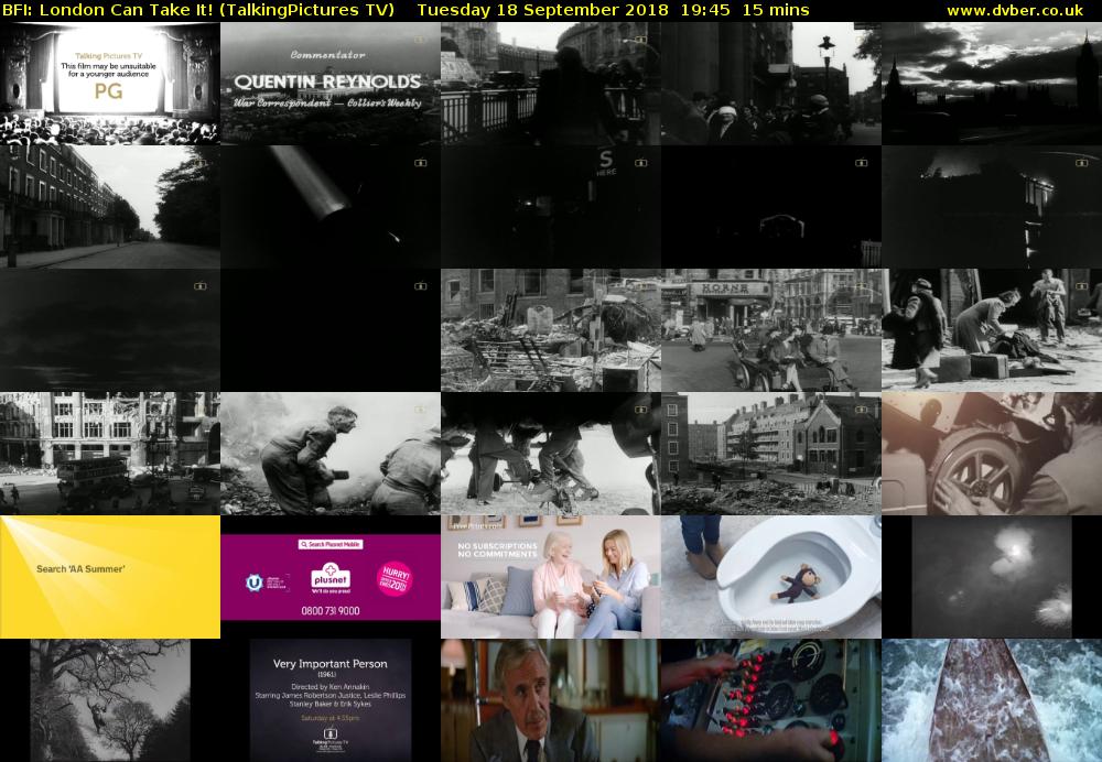 BFI: London Can Take It! (TalkingPictures TV) Tuesday 18 September 2018 19:45 - 20:00