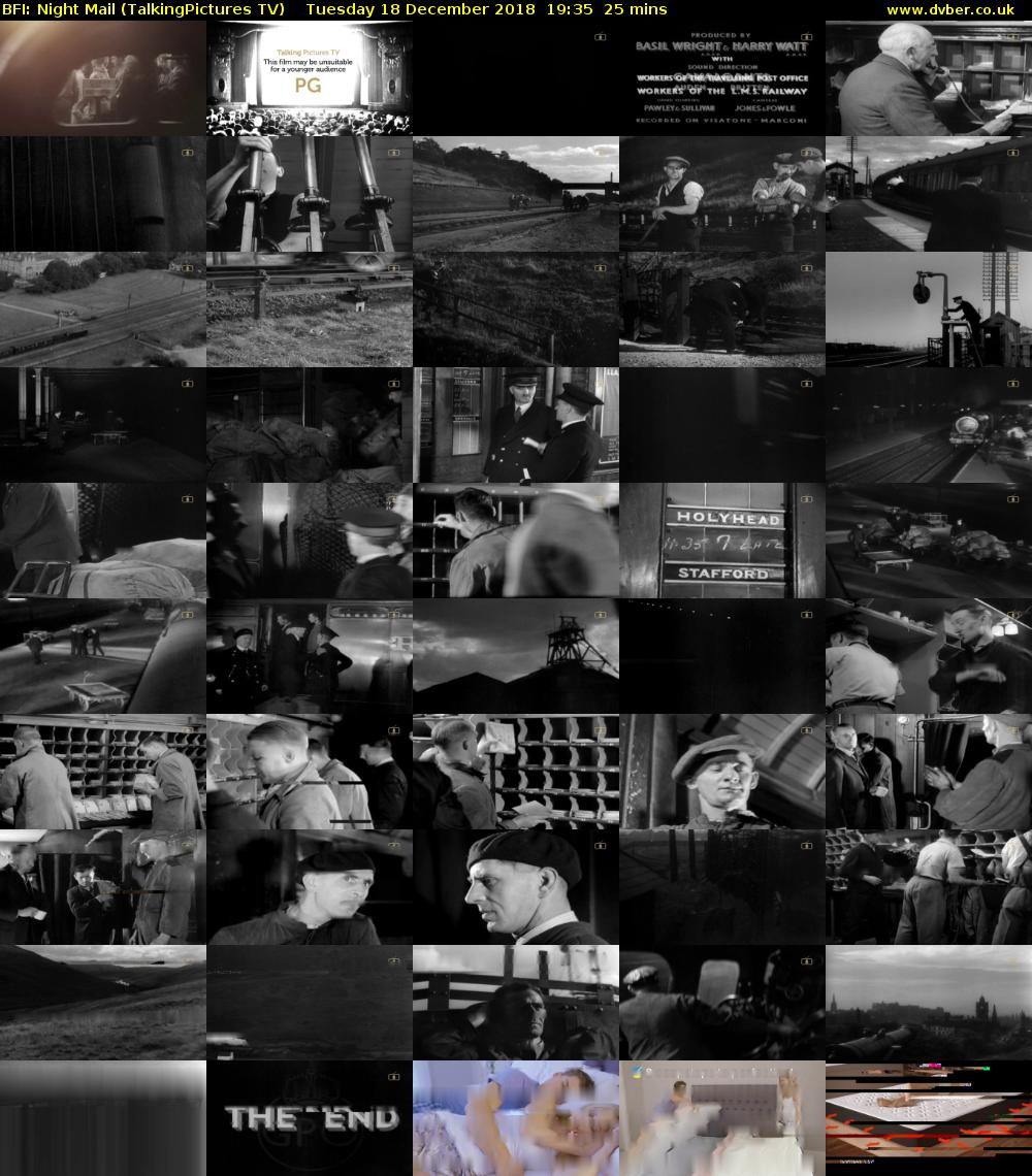 BFI: Night Mail (TalkingPictures TV) Tuesday 18 December 2018 19:35 - 20:00