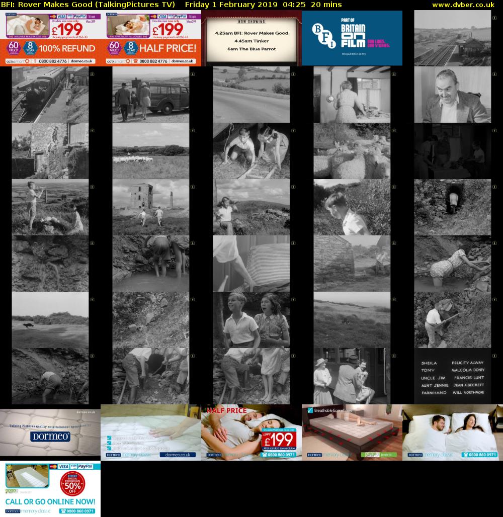 BFI: Rover Makes Good (TalkingPictures TV) Friday 1 February 2019 04:25 - 04:45