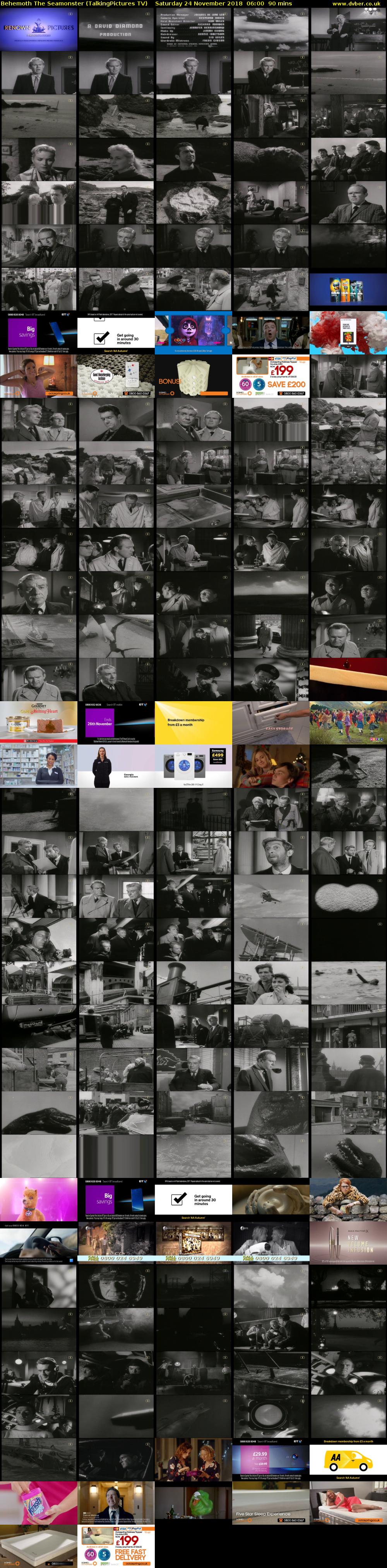 Behemoth The Seamonster (TalkingPictures TV) Saturday 24 November 2018 06:00 - 07:30