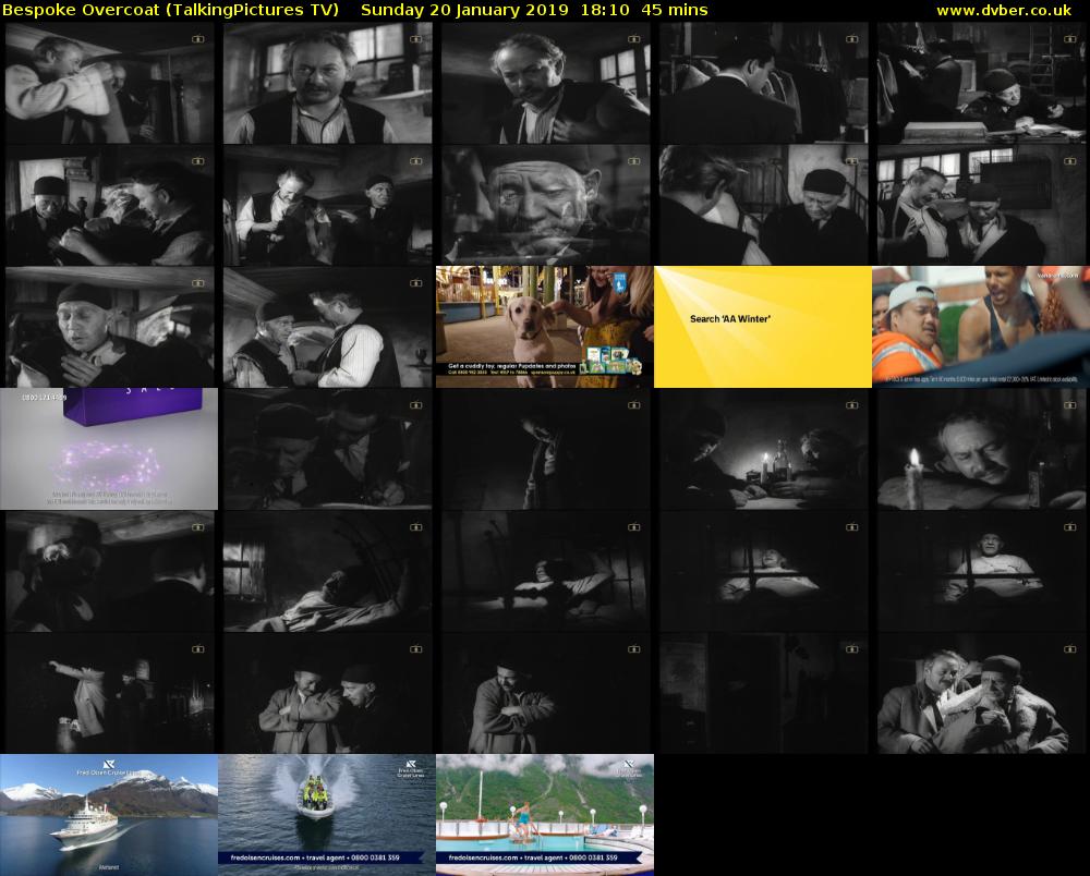 Bespoke Overcoat (TalkingPictures TV) Sunday 20 January 2019 18:10 - 18:55