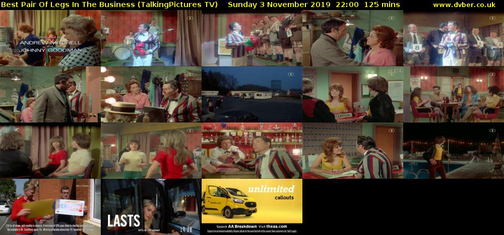Best Pair Of Legs In The Business (TalkingPictures TV) Sunday 3 November 2019 22:00 - 00:05