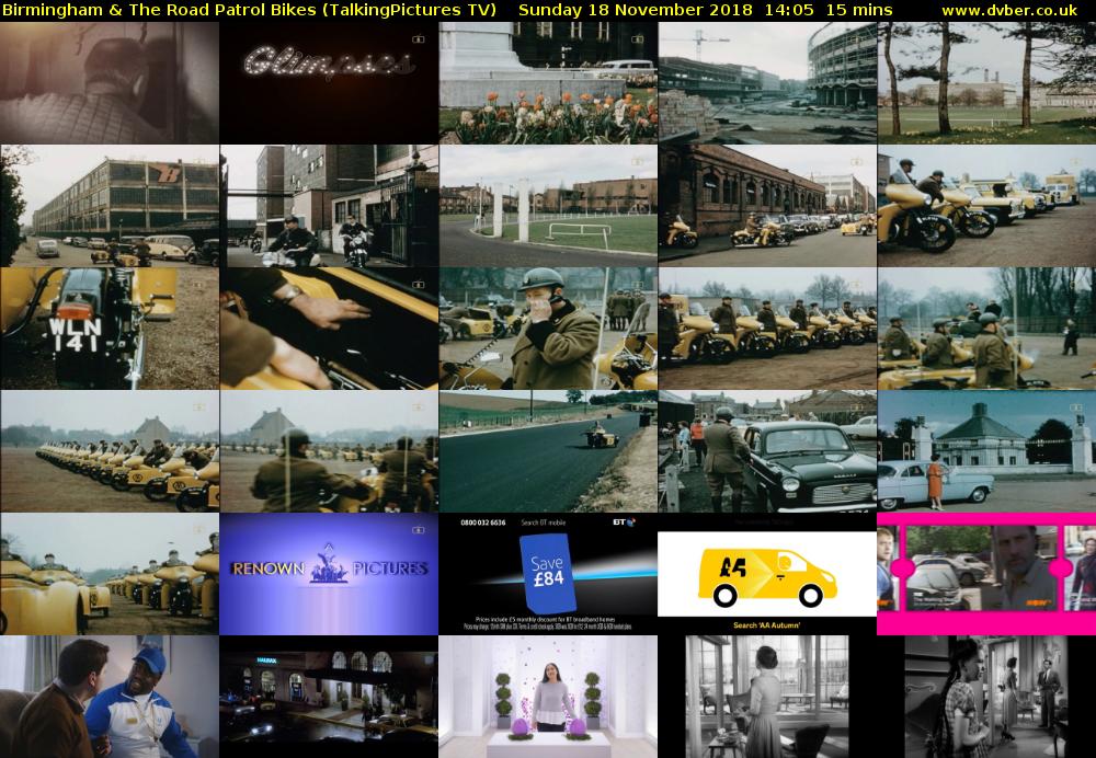 Birmingham & The Road Patrol Bikes (TalkingPictures TV) Sunday 18 November 2018 14:05 - 14:20