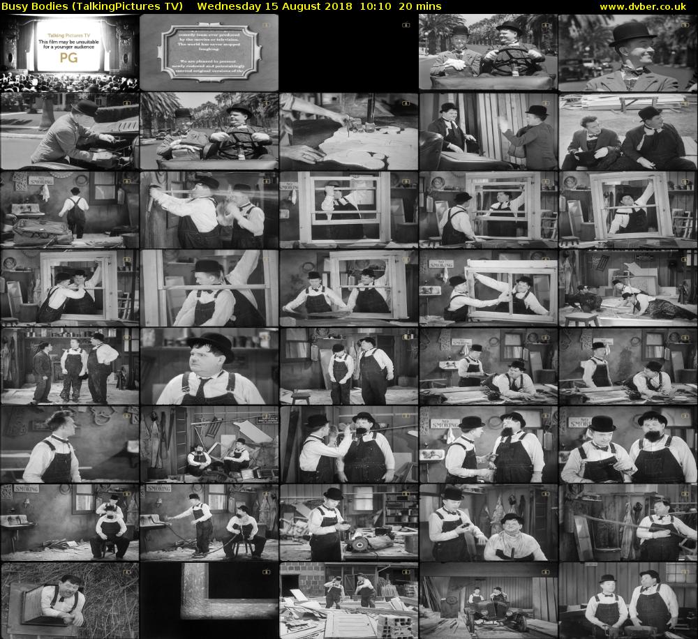 Busy Bodies (TalkingPictures TV) Wednesday 15 August 2018 10:10 - 10:30