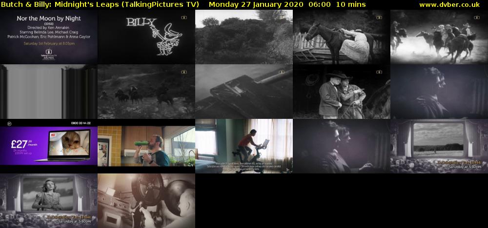 Butch & Billy: Midnight's Leaps (TalkingPictures TV) Monday 27 January 2020 06:00 - 06:10