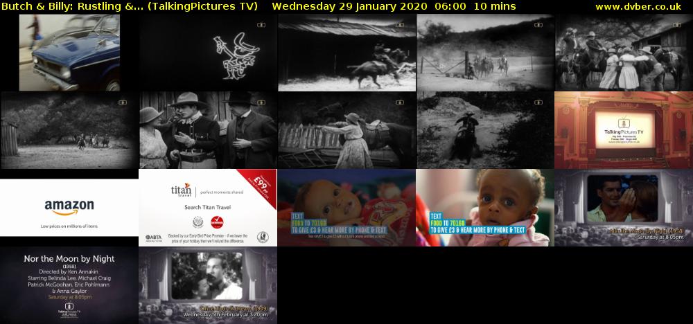 Butch & Billy: Rustling &... (TalkingPictures TV) Wednesday 29 January 2020 06:00 - 06:10