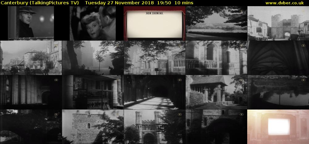 Canterbury (TalkingPictures TV) Tuesday 27 November 2018 19:50 - 20:00