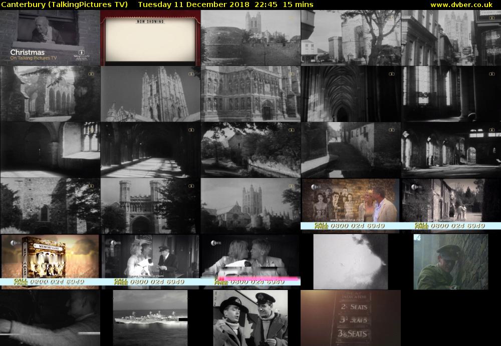 Canterbury (TalkingPictures TV) Tuesday 11 December 2018 22:45 - 23:00